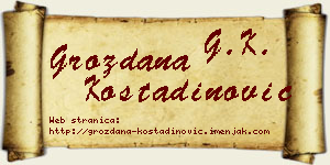 Grozdana Kostadinović vizit kartica